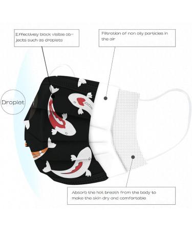 Goddess Accent 50 Pack Disposable Face_Mask Cute Floral Tie Dye Printed Protection for Adults Women - Buy Online on GoSupps.com