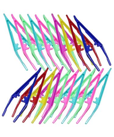 FRCOLOR 120 STK eyebrow tweezers made of plastic eyebrow tools L eyebrow clips made of plastic plastic tweezers eyebrows kit eyelash-kit tool tweezing tweezers for women