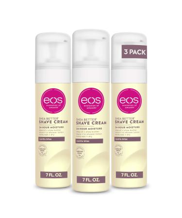 eos Shea Better Shaving Cream for Women - Vanilla Bliss, Shave Cream, Skin Care and Lotion with Shea Butter and Aloe, 24 Hour Hydration, 7 fl oz, Pack of 3