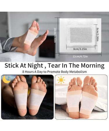 40 Pcs Detox Foot Pads Natural Foot Patches Ginger Detox Foot Patches for Foot Body Care Stress Relief & Deep Sleep Help Remove Toxins & Cleanse Body - Buy Online on GoSupps.com