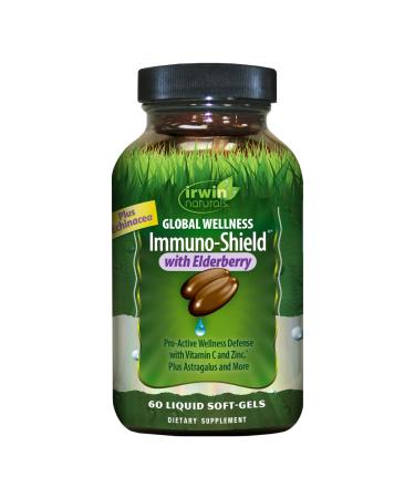 Irwin Naturals Global Wellness Immuno-shield with Elderberry 60 Liquid Soft-Gels