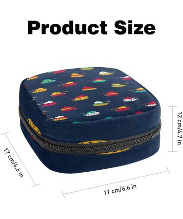 Anna Cowper Mini Cartoon Helicopter Menstrual Cup Pouch - Period Bag for Women & Girls | Sanitary Napkin & Nursing Pad Holder - Multi-colored - Buy Online on GoSupps.com