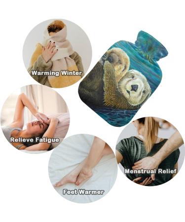 Naanle Otter Hot Water Bottle - 2L Large Transparent Thermo Bag for Pain Relief & Hot/Cold Therapy - Ideal for Bed Hands & Feet - Buy Online on GoSupps.com