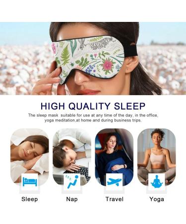 Haskirky Light Blocking Eye Mask - Breathable & Adjustable for Adults - Ideal for Travel, Yoga, Meditation, Office, Deep Sleep - Men and Women - Rabbit Flower Design - Buy Online on GoSupps.com
