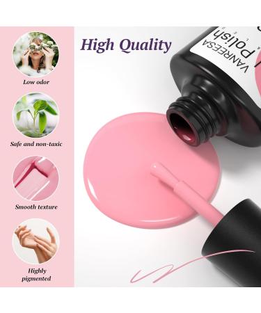 VANREESA 24 PCS Gel Nail Polish Pink Nude Purple Blue Gel Nail Polish Set Spring Summer Gel Polish Kit Soak Off U V Gel Nail Polish Set with Base Top Coat Nail Art Set Gifts for Women Brilliant Starry Sky - Buy Online on GoSupps.com