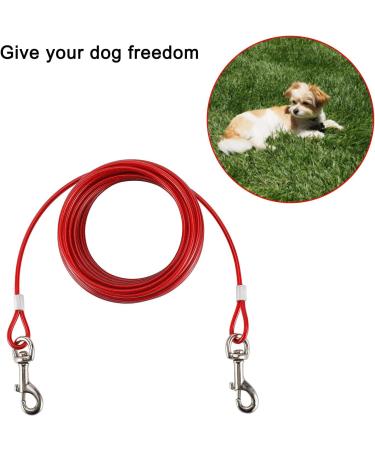 Artilife 30FT Dog Stakes Dog Leash Ground Anchor Tie Out Cable and 16.5" Anti Rust Stake for Small to Medium Dog Up to 100Lbs in Weight in Outdoor Yard and Camping - Buy Online on GoSupps.com