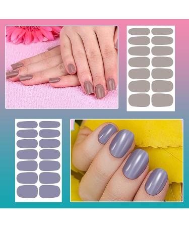 SILPECWEE 224 Pieces Solid Color Nail Polish Strips - Self Adhesive Nail Art Stickers with Nail File (Light Colour) - Buy Online on GoSupps.com