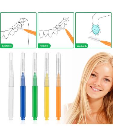 Above Zero Interdental Brushes - 50 Pieces in 5 Colors | Effective Tooth Gap Cleaners | Non-Slip Handle Oral Care Tool - Buy Online on GoSupps.com