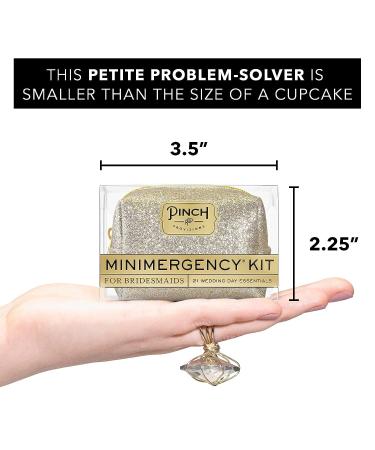 Pinch Provisions Bridesmaid Minimergency Kit - 21 Wedding Day Essentials - Bridal Shower Gift - Champagne Glitter - Buy Online on GoSupps.com
