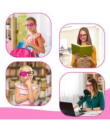 6pcs Reusable Glasses Eye Patch - Non-Woven Eye Patches for Adults & Kids | Lazy Eye Amblyopia Strabismus (Pink) - International Shipping - Buy Online on GoSupps.com