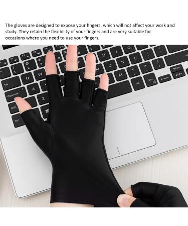 TYGFRT 1 Pair of Black Fingerless Gloves Uv Gloves for Nails Nail Art Accessories Uv Protective Gloves Nail Gloves Nail Art Protective Accessories - Buy Online on GoSupps.com