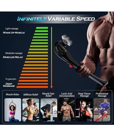 VALGELUIK Cordless Handheld Back Massager - Deep Tissue Electric Percussion Massage for Pain Relief - Dark Gray - Buy Online on GoSupps.com