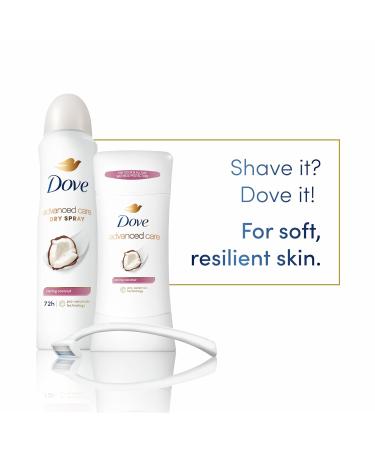Dove Advanced Care Antiperspirant Deo Dry Spray Caring Coconut Pack of 12 to help your skin barrier repair after shaving 72h odor controlandall-day sweat protection for soft resilient underarms 3.8oz 3.8 Ounce (Pack of 12) Caring Coconut - Buy Online on GoSupps.com
