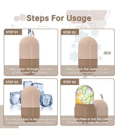 Aquuaera Ice Face Roller Ice Cube Roller for Face Facial Beauty Ice Roller Skin Care Tools De-Puff Eye Bags Reduce Migraine Pain(Brown) Shell-brown - Buy Online on GoSupps.com