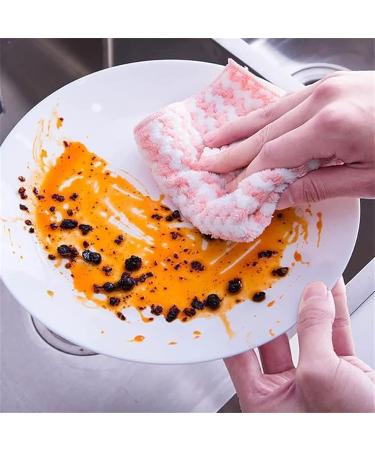 KRAJONO Coral Fleece Kitchen Cleaning Dish Cloths Super Absorbent Cleaning Cloth Non-Stick-Oil Rag Reusable Kitchen Cleaning Towel - Buy Online on GoSupps.com