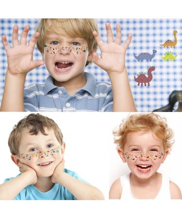 Small Face Tattoos Temporary for Kids - 12 Sheets Butterfly Flower Dinosaur Freckle Stickers | Cute Birthday Party Favors & Fall Festival Makeup for Boys & Girls | Children Christmas Props - Buy Online on GoSupps.com