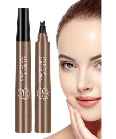 4-point eyebrow pencil eyebrow pen | Liquid pencil with 4 split tips waterproof eyebrow pencil long-lasting natural bristles eyebrow makeup - Buy Online on GoSupps.com
