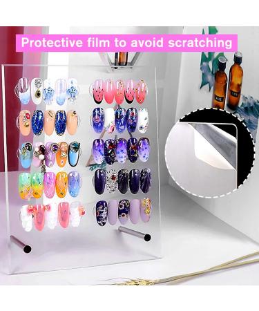 Noverlife 2PCS Transparent Nail Art Display Board | Acrylic False Nail Tips Sample Display | Nail Art Design Polish Board for Professional Salon Practice - Large & Small - Buy Online on GoSupps.com