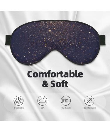 Gold Black Glitter Sleep Eye Mask | Soft Blindfold for Travel & Night Sleeping - Buy Online on GoSupps.com