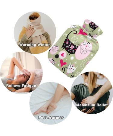 NAANLE 2L Hot Water Bottle for Pain Relief - Transparent Heat Bag for Lovers & Cats - Ideal for Heat & Cold Therapy - Buy Online on GoSupps.com