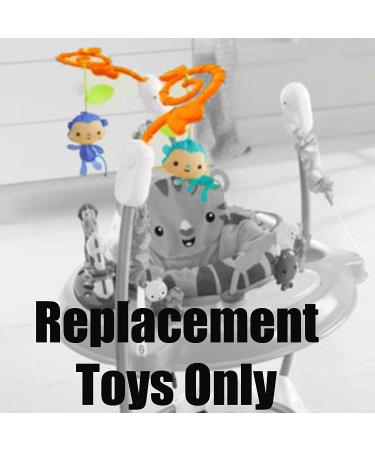 Fisher-Price Roarin' Rainforest Jumperoo CBV63 Replacement Toys - Orange Vines & Blue Monkeys - Buy Online on GoSupps.com