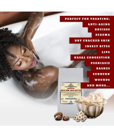 Organic African Ivory Shea Butter Blocks/Jar - Bulk Grade A for Anti-Aging & Dry Skin - DIY Body Butter Base - 10-3/8 x 5-1/4 x 3 - Ghana - Buy Online on GoSupps.com