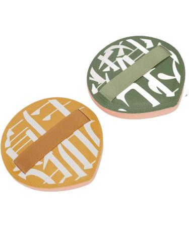 Powder Puff Ultra Soft Wet Dry Thickening Powder Pads for Cosmetics (Green Yellow) - Buy Online on GoSupps.com