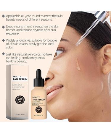 Self Tanning Drops - 30ml Natural Bronzing Liquid | Self Tanning Body Drops - For Business Travel Home Outdoor School Girlfriend Wife Friend Sister - Buy Online on GoSupps.com