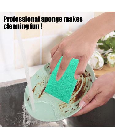 10pc Heavy Duty Scrub Pad Sponge Dishwasher No-Scratch Green Reusable Household Scrub Pad for Kitchen and Dishwasher Cleaning Tools - Buy Online on GoSupps.com