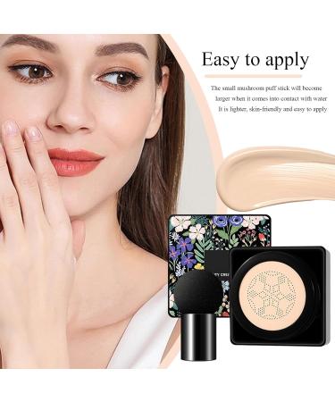 Mushroom Head Foundation Air Cushion Concealer - Moisturizing Mushroom Head BB Cream Cushion Moisturizing Air Cushion Long-Lasting Foundation Coverage Cream Concealer - Buy Online on GoSupps.com