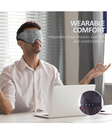 Kivik Weighted Eye Mask for Men Women - Adjustable Strap, Cooling Heat Therapy, Pain Relief - Gray - Buy Online on GoSupps.com