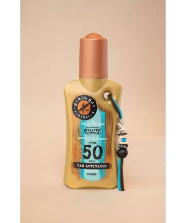 Byron Bay Australia SPF 50 Sun Lotion Travel Tube Bronzing & Tan Activator For A Deeper Tan - UVA & UVB Instant Protection Non-Greasy Water-Resistant No White Marks - Summer Fragrance 100ml - Buy Online on GoSupps.com