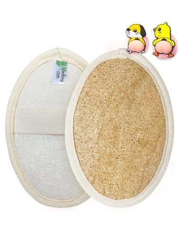Natural Loofah Sponge Exfoliating Body Scrubber-2 Pack Shower Loofah -Loofah for Wome Clean body 2.0