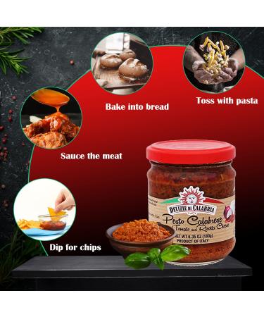Delizie Di Calabria Pesto Calabrese 6.35 oz (180g) - Buy Online on GoSupps.com