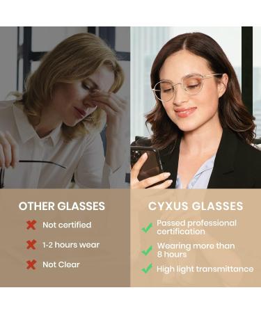 Cyxus Blue Light Filter Glasses for Men & Women - Prescription-Free Fashion & Gaming Eyewear - Buy Online on GoSupps.com
