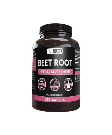 Pure Original Ingredients Beet Root (365 Capsules) No Magnesium Or Rice Fillers Always Pure Lab Verified 365 Count (Pack of 1)
