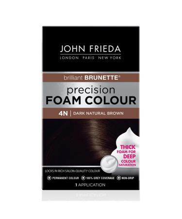 Precision Foam Color, Dark Natural Brown 4N, Full-coverage Hair Color Kit, with Thick Foam for Deep Color Saturation