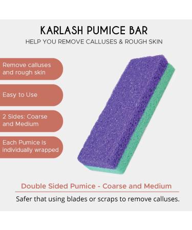 Karlash Professional Pedicure Foot Pumice Stone - Callus Remover & Scrubber 2 Sided (Pack of 2) - Buy Online on GoSupps.com