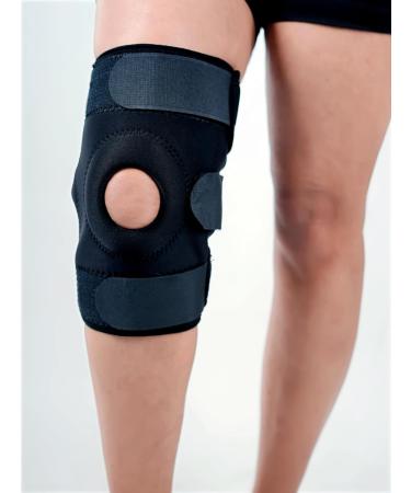 Knee Support Compression Brace with Open Patella & Splint Stabilizer - Large | Buy Internationally - Buy Online on GoSupps.com