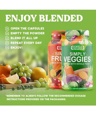 Simply Nature's Promise Superfood Blend - 40+ Fruits & Vegetables Aloe Vera Soy Free - 180 Count 2 Month Supply - International Shipping Available - Buy Online on GoSupps.com