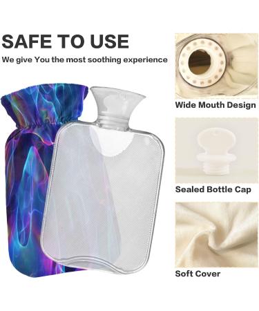 Multi-Colored 1L Hot Water Bottle with Plush Cover | Winter Hand & Feet Warmer for Kids Men & Women - International Shipping - Buy Online on GoSupps.com