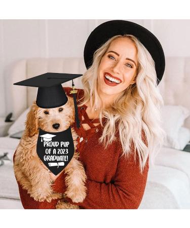 STMK Dog Graduation Cap Bandana 2023 Tassel - Black Cap & Bandana Set for Small to Large Dogs - Buy Online on GoSupps.com