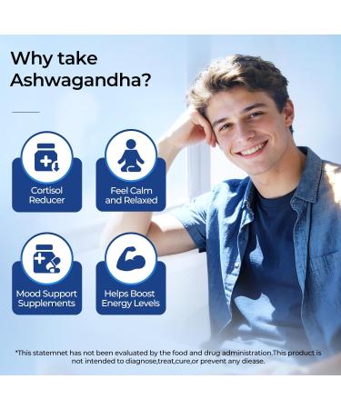 OxyEnergy Ashwagandha Capsules-750 mg Ashwagandha Extract-Stress Relief Natural Calm Mood Support & Energy Support-Vegan Non-GMO Gluten-Free-60 Counts - Buy Online on GoSupps.com