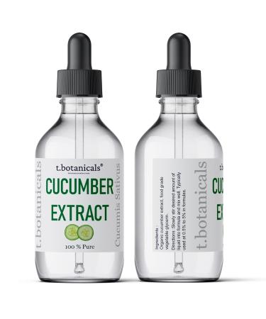 t.botanicals Pure Cucumber Extract - Alcohol Free Liquid Glycerite Serum for Face Wash Body Care & Cosmetic Recipes (4 oz - Buy Online on GoSupps.com