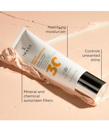 IMAGE Skincare DAILY PREVENTION Sheer Matte Moisturizer SPF 30 Broad Spectrum Sunscreen for Shine Control 1 Ounce Travel Size - Buy Online on GoSupps.com