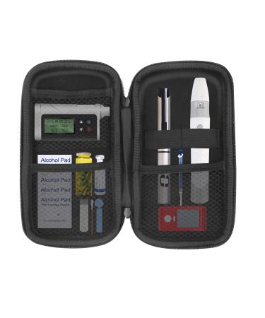 Hojaster Diabetic Supplies Travel Case Glucose Meter Storage Bag Organizer Pack for Blood Sugar Test Strips Medication Lancets Syringe Pens Needles & other Testing Accessorie Only (Black) - Buy Online on GoSupps.com