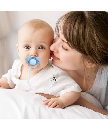 CJiangpo 5Pcs Babies Pacifier Clips - Metal Teething Toy & Cotton Rope Clip for Baby Shower Gift - White - Buy Online on GoSupps.com