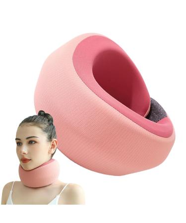 Neck Brace Pillow Soft Foam Wraps Keep Vertebrae Stable | Keep Vertebrae Stable Comfort Neck Support Soft Neck Support Relieves Pressure in Spine Neck Support Brace for Home Pink - Buy Online on GoSupps.com