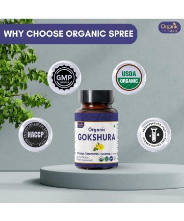 ORGANIC SPREE Gokshura & Mucuna Supplement 120 Tablets Each USDA Organic Tribulus Terrestris & Mucuna Pruriens - Buy Online on GoSupps.com