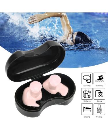 Buy Soft Waterproof Silicone Swimming Earplugs - Pink | Perfect for Swimming Surfing & Snorkeling - Buy Online on GoSupps.com